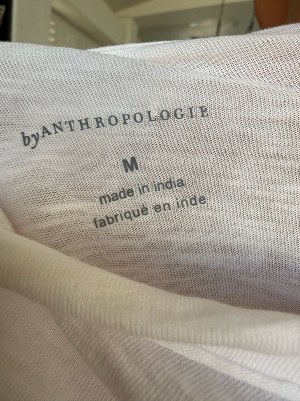 Anthropologie White Puff-Sleeve Scoop Tee - Picture 5 of 5